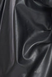 Kai Faux Leather PU Collar Shirt And Shorts Set (HDC30846)